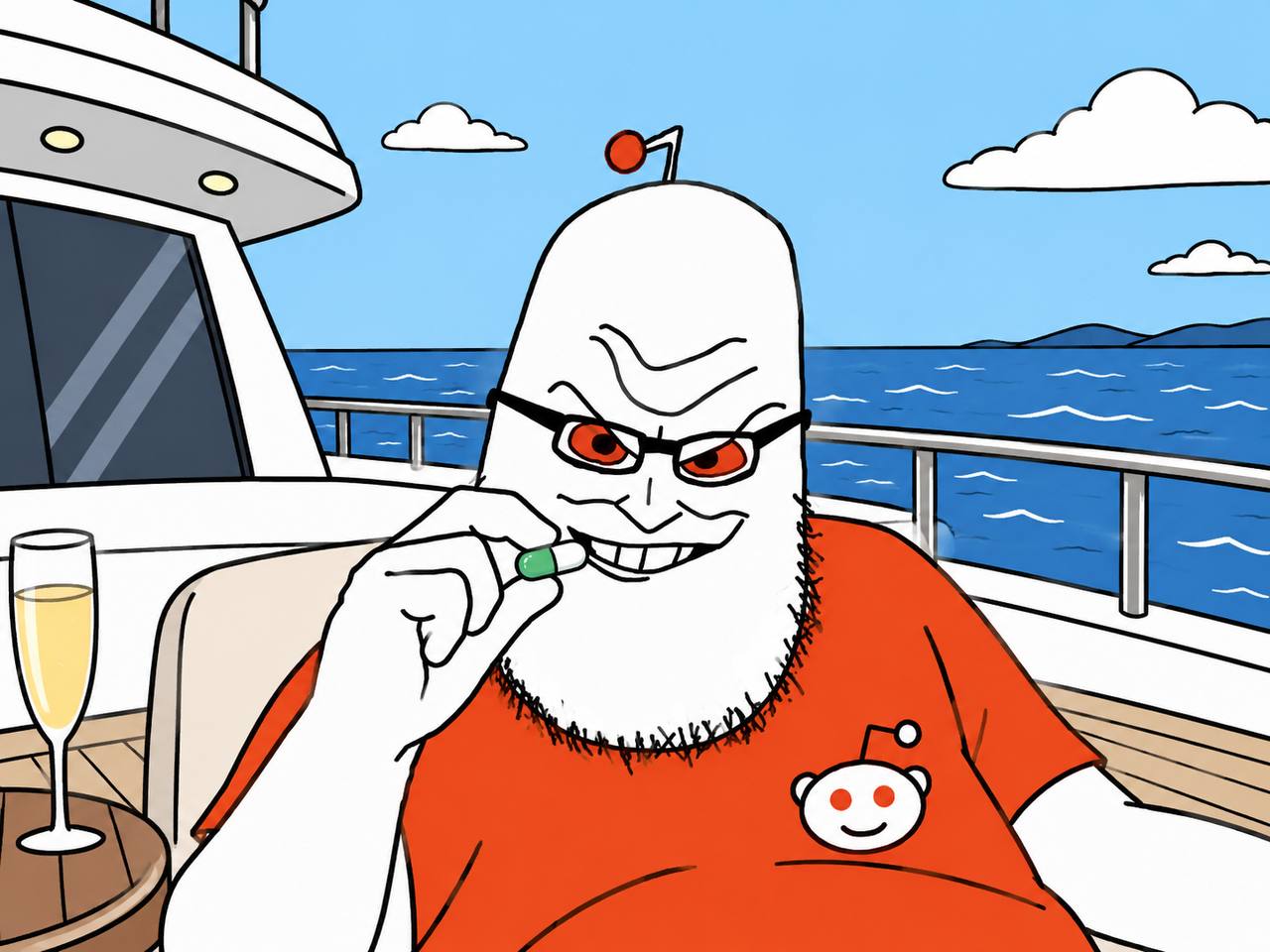 A redditor on a yacht